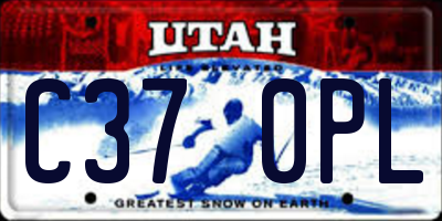 UT license plate C370PL