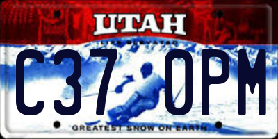 UT license plate C370PM
