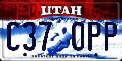 UT license plate C370PP