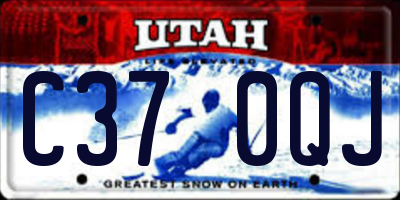 UT license plate C370QJ
