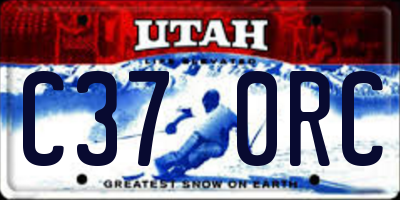 UT license plate C370RC
