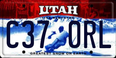 UT license plate C370RL