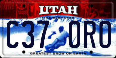 UT license plate C370RO