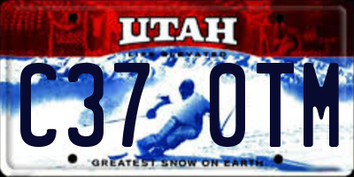 UT license plate C370TM