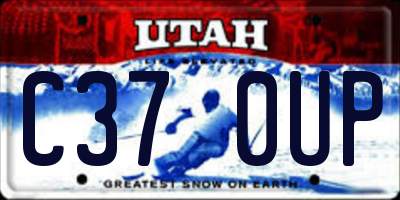 UT license plate C370UP