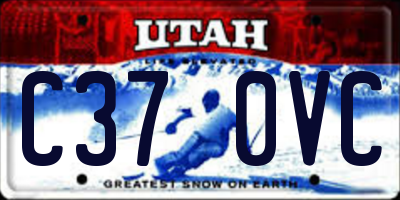 UT license plate C370VC