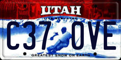 UT license plate C370VE