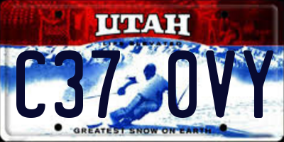 UT license plate C370VY
