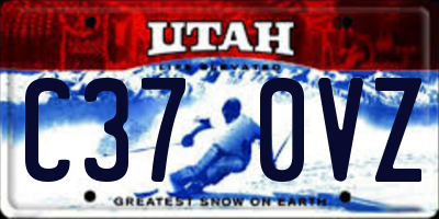 UT license plate C370VZ