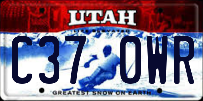 UT license plate C370WR