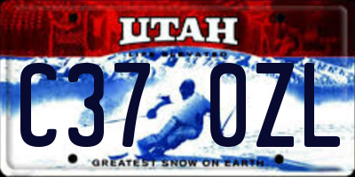 UT license plate C370ZL
