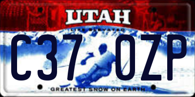 UT license plate C370ZP