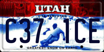 UT license plate C371CE