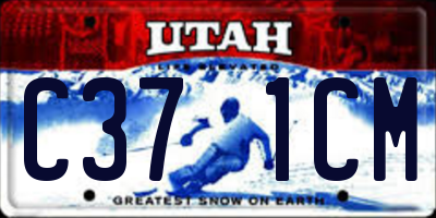 UT license plate C371CM