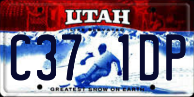 UT license plate C371DP