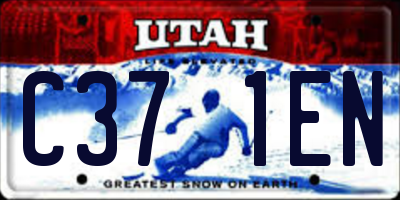 UT license plate C371EN