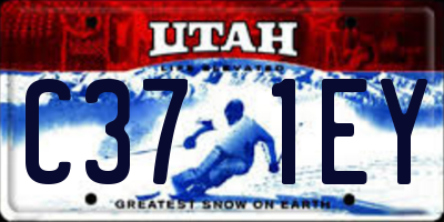 UT license plate C371EY