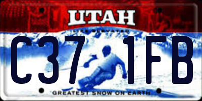 UT license plate C371FB