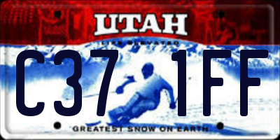 UT license plate C371FF