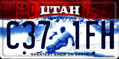 UT license plate C371FH