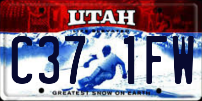 UT license plate C371FW