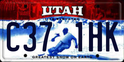 UT license plate C371HK