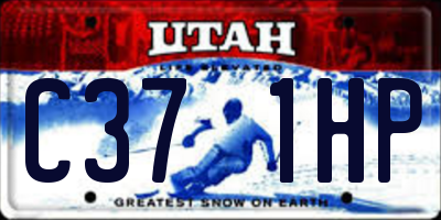 UT license plate C371HP