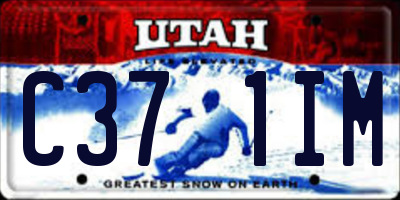 UT license plate C371IM