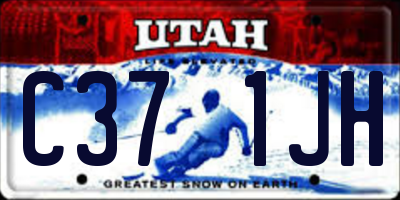 UT license plate C371JH