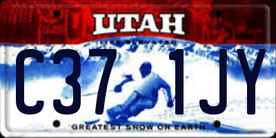 UT license plate C371JY