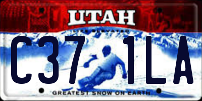 UT license plate C371LA