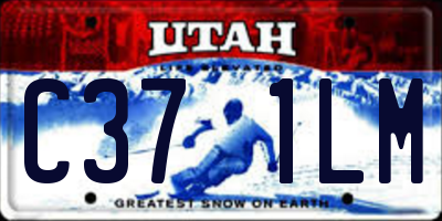 UT license plate C371LM