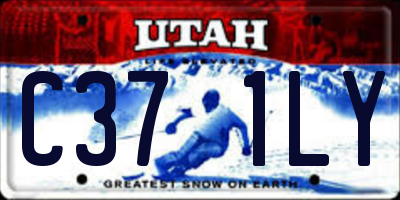 UT license plate C371LY
