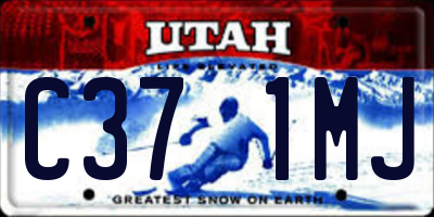 UT license plate C371MJ