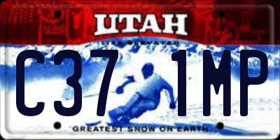 UT license plate C371MP