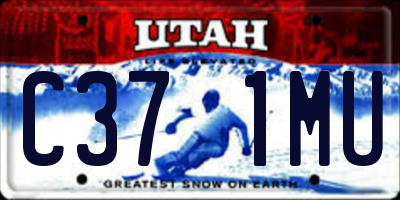 UT license plate C371MU