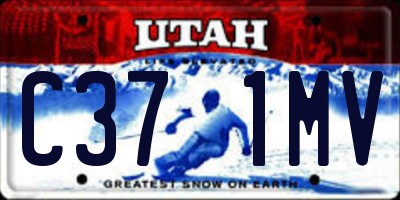 UT license plate C371MV