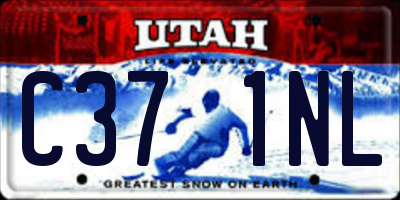 UT license plate C371NL