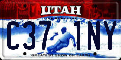 UT license plate C371NY