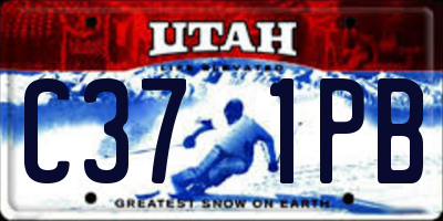 UT license plate C371PB