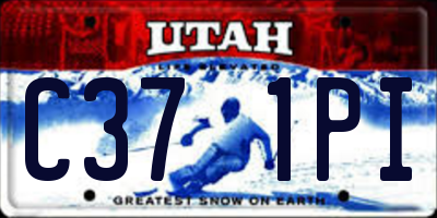 UT license plate C371PI