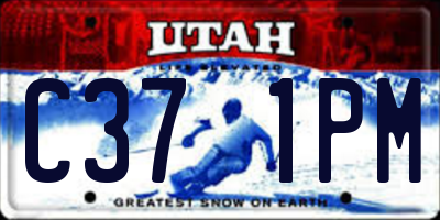 UT license plate C371PM