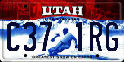 UT license plate C371RG
