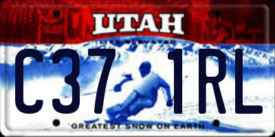 UT license plate C371RL