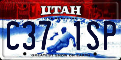 UT license plate C371SP