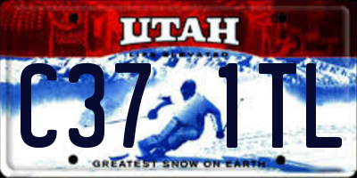 UT license plate C371TL