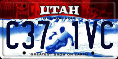 UT license plate C371VC