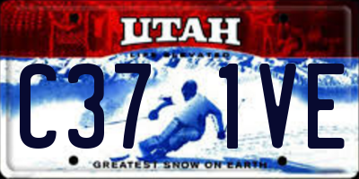UT license plate C371VE