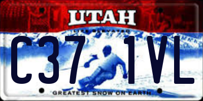 UT license plate C371VL