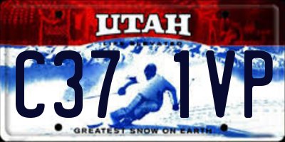 UT license plate C371VP
